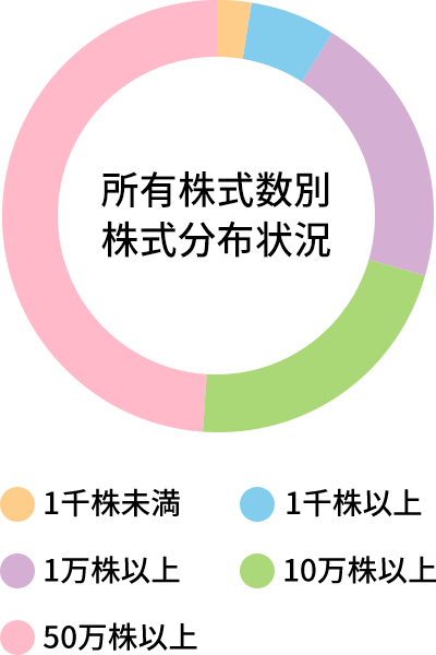 所有株式数別株式分布状況のグラフ